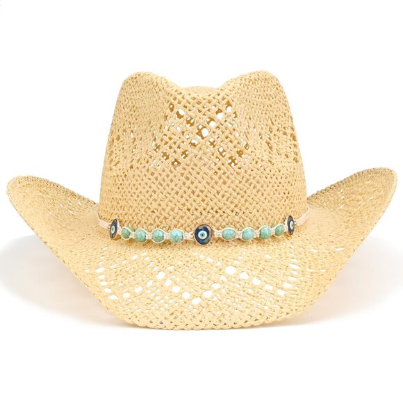 6854 Women\'s Western Cowgirl Hat Men\'s Cowboy Straw Woven Sun main image 7